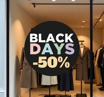 Black friday sticker kleurrijke aangepaste "zwarte dagen"