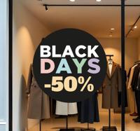 Black friday sticker kleurrijke aangepaste "zwarte dagen"