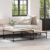 Nesting Koffietafel 2 pcs artisanaal eikenkleurig Nesting Koffietafel 2 pcs artisanaal eikenkleurig