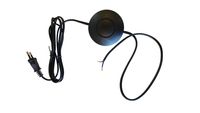 LED Vloerdimmer ronde schijf met snoer zwart 64302 Tradim