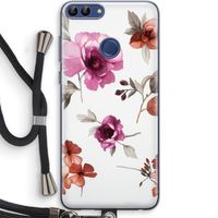 Geschilderde bloemen: Huawei P Smart (2018) Transparant Hoesje met koord