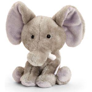 Zittend pluche olifant knuffel 14cm