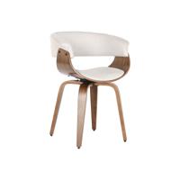 Keukenstoel Home ESPRIT Bruin Beige Polyester Walnoot Polyurethaan 61 x 46 x 78 cm