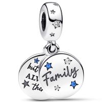 Pandora 792987C01 Hangbedel Family Love zilver-kleursteen blauw - thumbnail