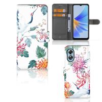 OPPO A17 | Telefoonhoesje | Met pasjeshouder | Bird Flowers