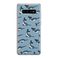 Narwhal: Samsung Galaxy S10 Plus Transparant Hoesje