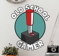 Muursticker Old School Gamer - thumbnail