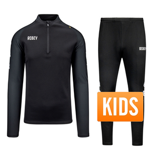 Robey - Performance Half-Zip Trainingspak - Zwart - Kinderen