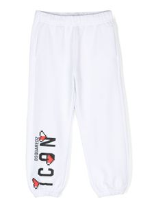 DSQUARED2 KIDS pantalon de jogging à imprimé Icon - Blanc