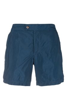 Canali off-centre fastening swim shorts - Bleu