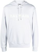 Balmain hoodie à logo imprimé - Bleu