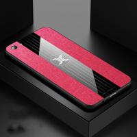 Voor OPPO R9S plus XINLI stiksels doek Textue schokbestendig TPU beschermhoes (rood)