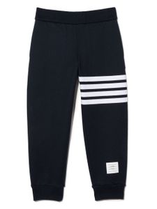 Thom Browne Kids pantalon de jogging à détail 4 bandes signature - Bleu