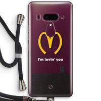 I'm lovin' you: HTC U12+ Transparant Hoesje met koord