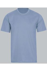 TRIGEMA Regular Fit T-Shirt ronde hals blauw, Effen