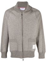 Thom Browne cardigan à patch logo - Tons neutres