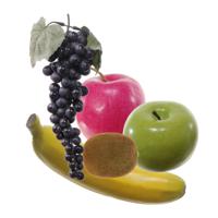 Kunstfruit decofruit fruitschaal - set van 5x stuks - 6 tot 28 cm - kleuren mix