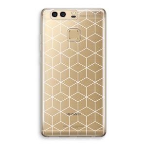 Zwart-witte kubussen: Huawei P9 Transparant Hoesje