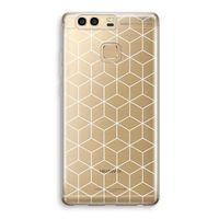 Zwart-witte kubussen: Huawei P9 Transparant Hoesje