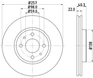 Remschijf 8DD355103971