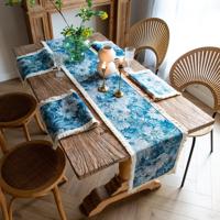 13*72 Table Cloth Jacquard Floral Art Table Tarps Party Decorations