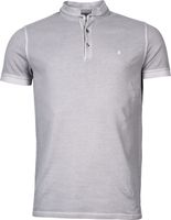Thomas Maine Heren Poloshirt Grijs Pique Slim Fit - thumbnail