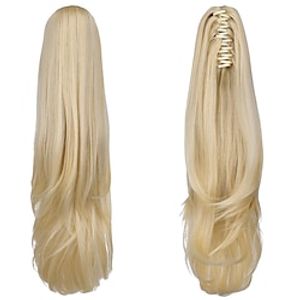 clip in paardenstaart clip klauw blond ponytails extension recht 18 4.3 oz synthetisch als echt haar nep haarstukken gemakkelijk te gebruiken pluizig niet verward Lightinthebox