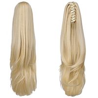 clip in paardenstaart clip klauw blond ponytails extension recht 18 4.3 oz synthetisch als echt haar nep haarstukken gemakkelijk te gebruiken pluizig niet verward Lightinthebox - thumbnail