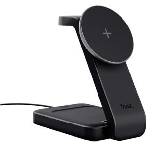 Trust Viro 3-in-1 Wireless Magnetic Charge Stand Oplader Zwart