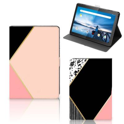 Lenovo Tablet M10 Tablet Beschermhoes Zwart Roze Vormen Lenovo Tablet M10 Tablet Beschermhoes Zwart Roze Vormen