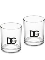 Dolce & Gabbana lot de deux verres à logo imprimé - Blanc - thumbnail