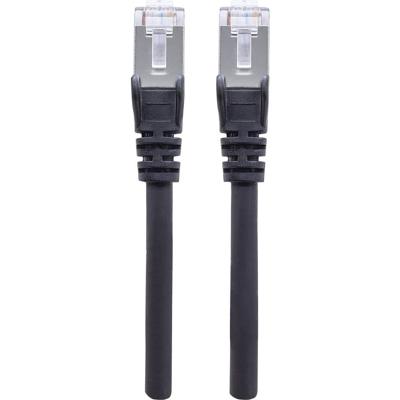 Intellinet 740685 RJ45 Netwerkkabel, patchkabel CAT 6A S/FTP 1.00 m Zwart Folie afscherming, Afscherming gevlochten, Afgeschermd, Halogeenvrij 1 stuk(s)