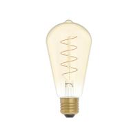 LED Gouden Gloeilamp Carbon Lijn Gebogen Spiraal Filament Edison ST64 4W 250Lm E27 1800K Dimbaar - C04 | Creative-Cables | Lamp kopen | Creative- | |