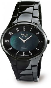 Horlogeband Boccia 3216-02 Keramiek Zwart