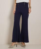wide fit broek met sierknopen