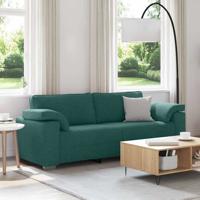 Bank met kussen Donkergroen 219 x 77 x 82 cm Stof