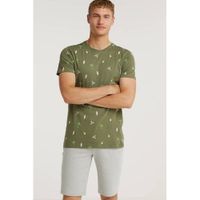 Cars T-shirt HONLY met all over print olijfgroen - thumbnail