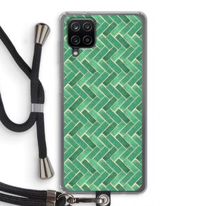 Moroccan tiles 2: Samsung Galaxy A12 Transparant Hoesje met koord