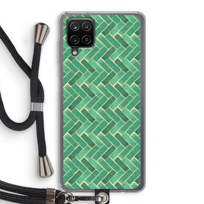Moroccan tiles 2: Samsung Galaxy A12 Transparant Hoesje met koord