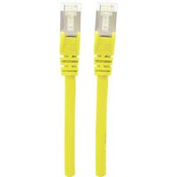 Intellinet 350525 RJ45 Netwerkkabel, patchkabel CAT 6A S/FTP 7.50 m Geel Folie afscherming, Afscherming gevlochten, Halogeenvrij 1 stuk(s)