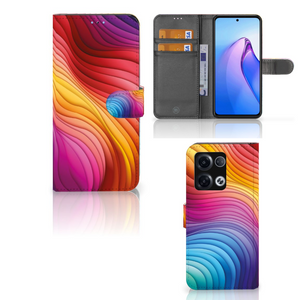 Book Case voor OPPO Reno8 Pro Regenboog