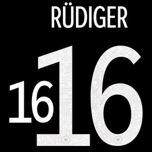 Rüdiger 16 (Officiële Duitsland Away Bedrukking 2020-2021)