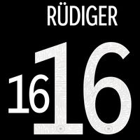 Rüdiger 16 (Officiële Duitsland Away Bedrukking 2020-2021) - thumbnail