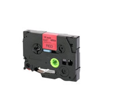 Huismerk Brother TZe-441 Labeltape 18mm Zwart op Rood