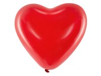 Pastel Ballonnen Hart Rood 40cm (6st) - thumbnail