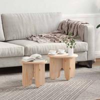 Koffietafel Set 2 pcs Naturel 39.5 x 39.5 x 30 cm