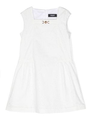 Versace Kids robe à imprimé Barocco - Blanc