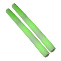 2x Partystaven met groen LED licht 48 cm