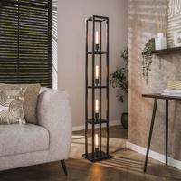 LifestyleFurn Vloerlamp 'Jocelyn' 4-lamps, kleur Artic Zwart
