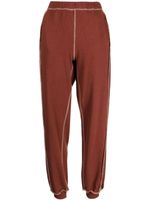 Baserange pantalon de jogging nervuré à coutures contrastantes - Rouge